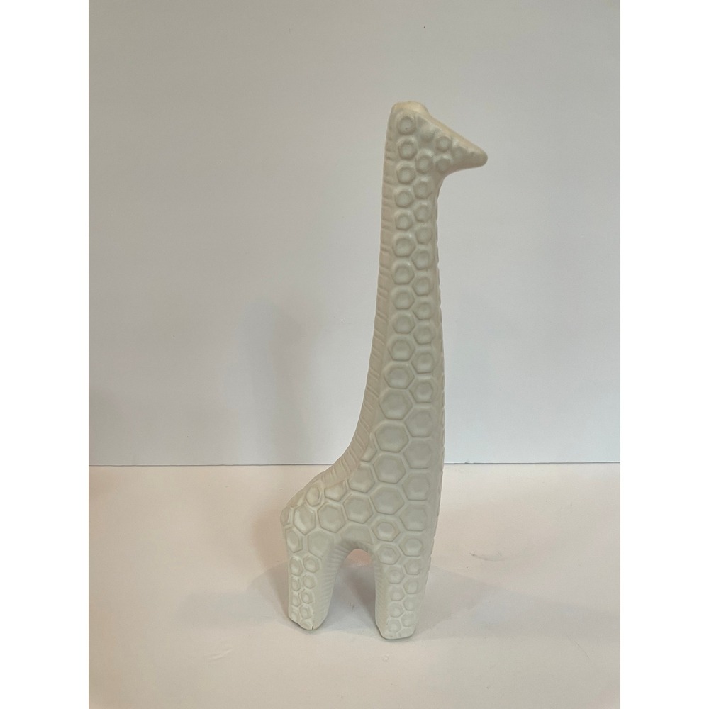 Modern Matte White Ceramic Giraffe Figurine Menagerie Pottery 14.5in - Picture 2 of 6